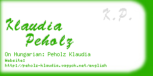 klaudia peholz business card